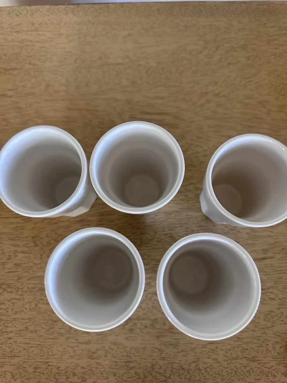 Ikea White Hexagonal Ginger Weatgrass Juice Shot Drinking Glass Sake Flight Set